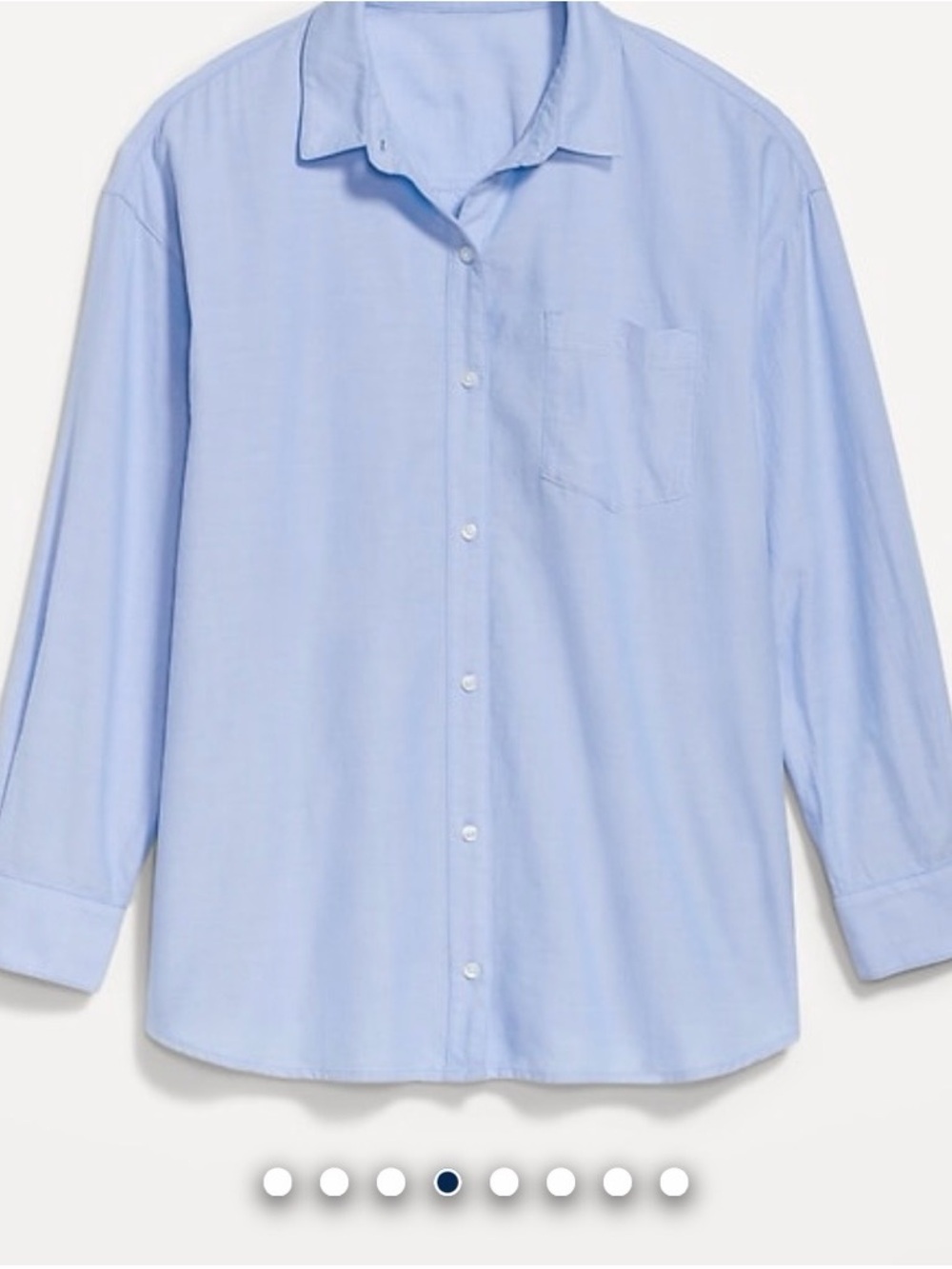 NWT Old Navy Boyfriend Light Blue Button-Down Shirt - Picture 4 of 6